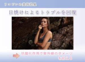 リコピンの美容効果 日焼けによるトラブルを回復 抗酸化作用で紫外線のダメージを抑える